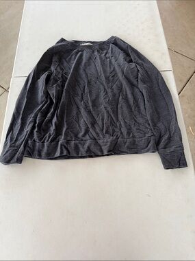 Level Eight Women's Lightweight Crewneck Sweatshirt - Charcoal Gray
